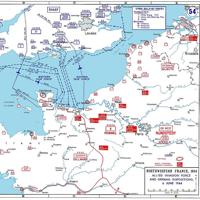 Map of D-Day