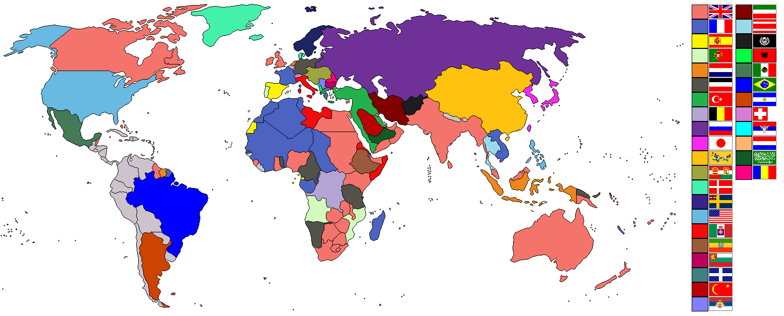 Colonial Map of World War 1