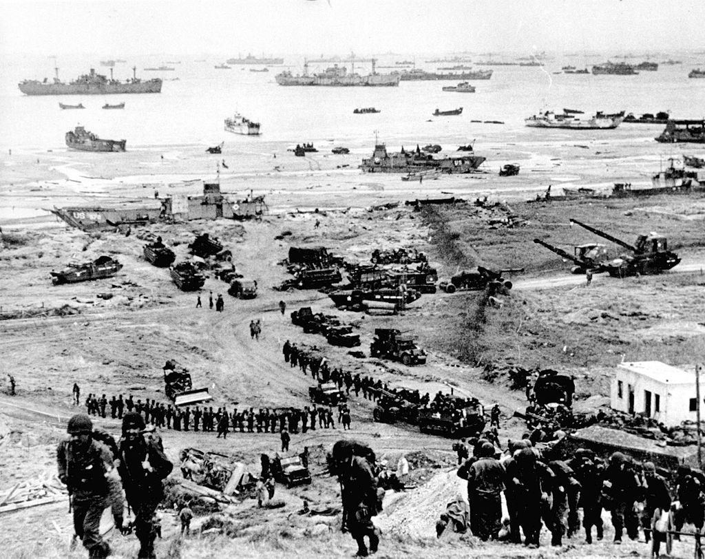 Omaha Beach on D-Day